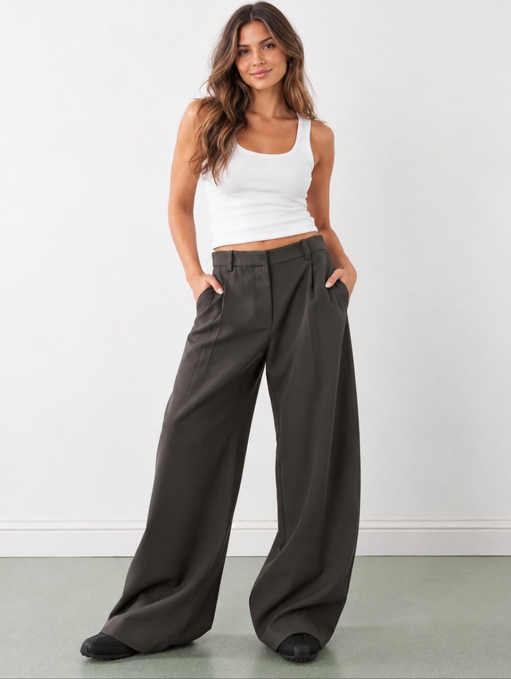 ❤️ ASOS WIDE LEG LOOSE FIT PLEATED PANTS / TROUSERS, MENSWEAR INSPIRED, 14